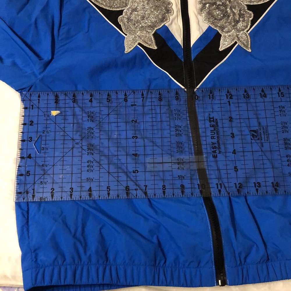 Victoria’s Secret PINK Anorak Windbreaker Jacket Blue with Bling (M/L) - Picture 12 of 16